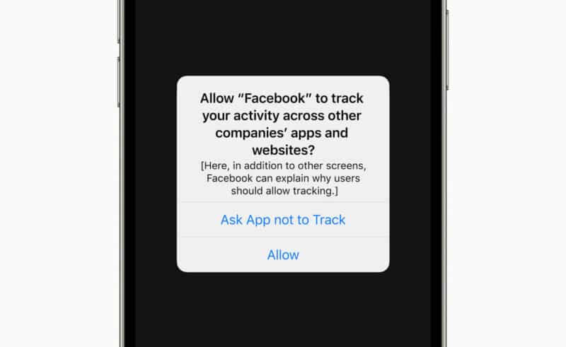 allow facebook to track data ios update